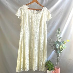 Tommy Hilfiger White Floral Lace Dress